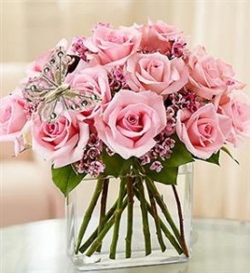 Modern Roses – One Dozen Pink roses