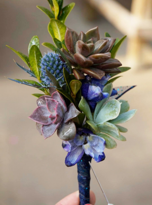 Modern Succulent Boutonniere