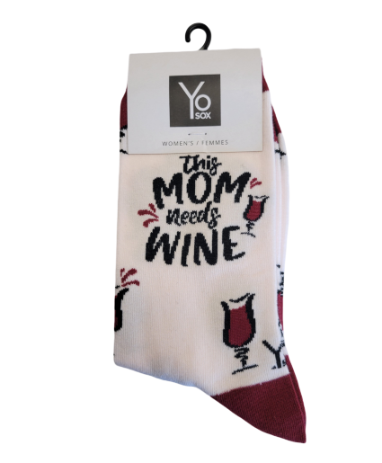Mom Needs Wine - Womens Socks