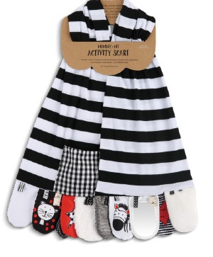 Mommy & Me Activity Scarf - Black & White Gift