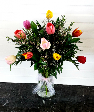 Mom's Multi Colored Tulips Exclusively at Mom & Pops