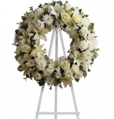 Mom's Serenity Wreath Exclusively at Mom & Pops in Ventura, CA | Mom And Pop Flower Shop
