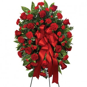 Mom's Standing Red Rose Spray   in Ventura, CA | Mom And Pop Flower Shop