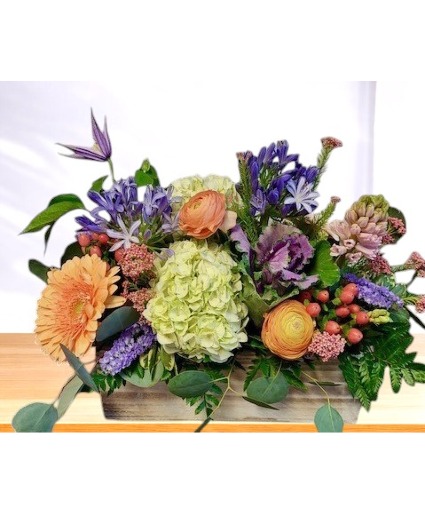 Window Box  Wooden Container Arrangement
