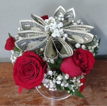 Money Daisy Fresh Arrangement