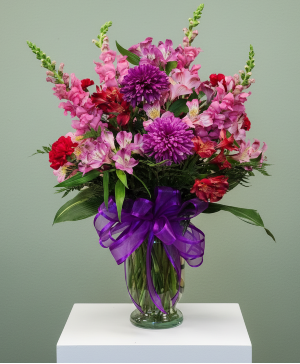 Monochromatic Marvel Vase Arrangement