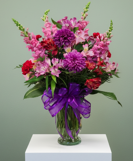 Monochromatic Marvel Vase Arrangement