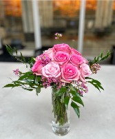 Pink Garden Rose Monochromatic 