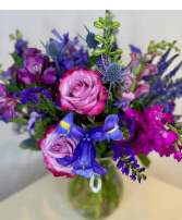 Moody Blues & Purples too! Vased flowers