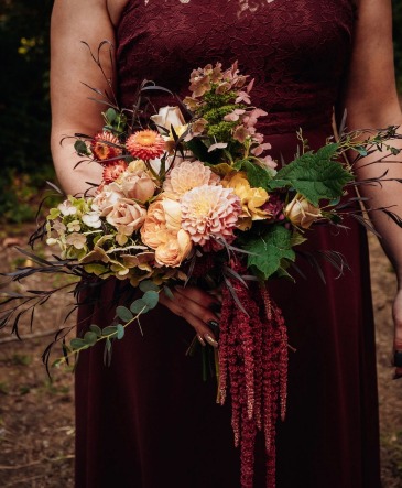 Moody Forest Handheld Bouquet in La Grande, OR | FITZGERALD FLOWERS