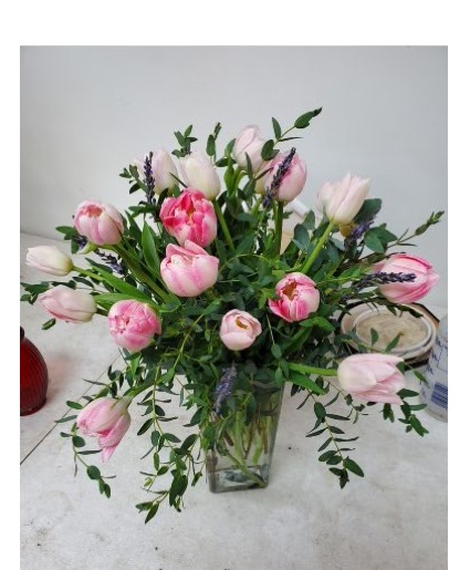 more PinkTulip Centerpice
