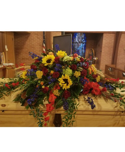 Morning Sunshine Casket Spray