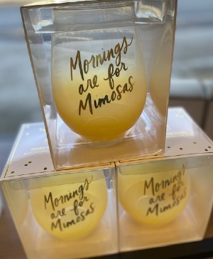 Mornings Are For Mimosas Wine Glass