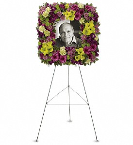 Mosaic of Memories Square Easel Wreath  in Las Vegas, NV | Blooming Memory