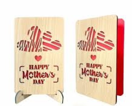 Mother Day WOODEN Greeting Card  