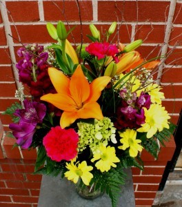 Colorful Spring  Vase