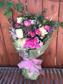 Lush Pink Purple and White Cut Bouquet 