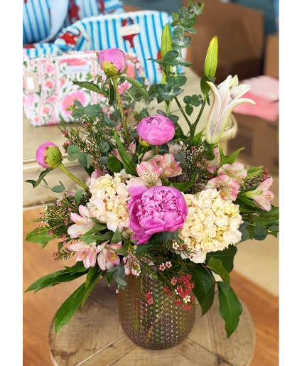 Mothers Day Fabulous Mix peonies, lillies, hydrangeas, alstroemeria, euculyptus. 