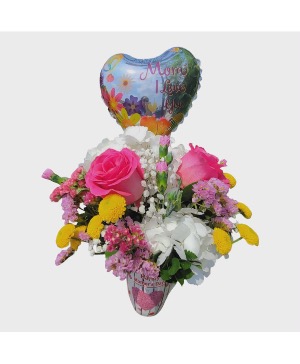 Mothers day floral mug with mix flowers 