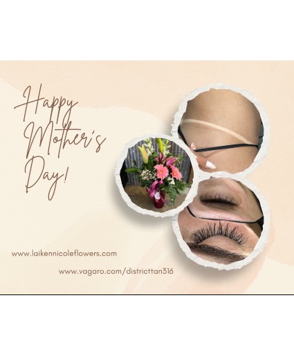 Mother’s Day Flowers, Lashes & Tanning Bundle Gift Bundle