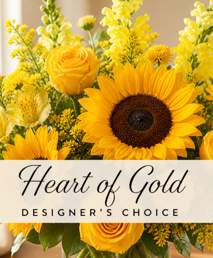 Mother's Day - "Heart of Gold" Designer's Choice Arrangment