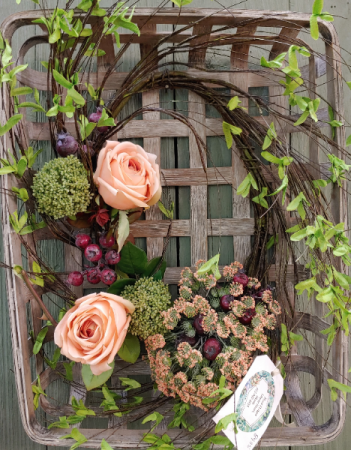 Mothers Day Silk Special  Hanging  Silk Basket Wreath