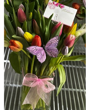 Mothers Day Tulips Vase