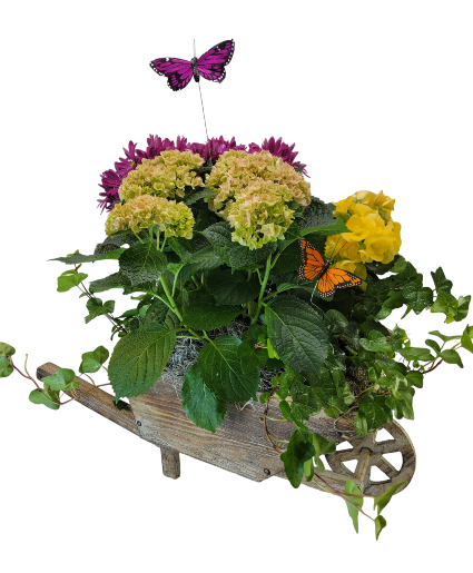 Mother's Garden Wheelbarrow Planter 