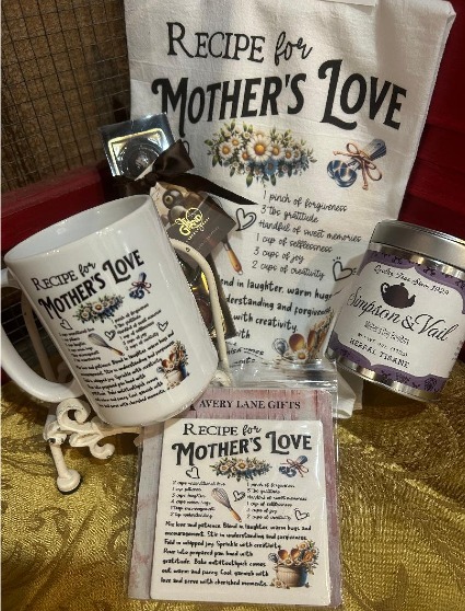 Mother's Love Gift Set Tea Towel, Ceramic Mug & Coaster, Special Mother's Day Tea & Truffles