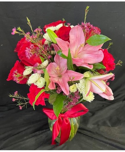 Sending Love Rose and Lily arrangement