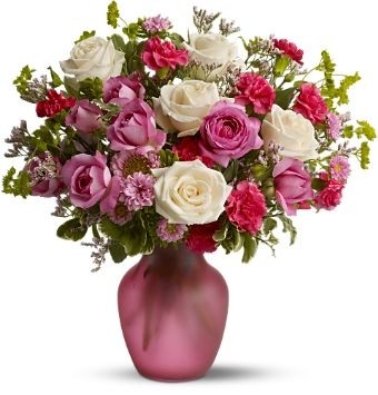 Rose Medly Vase Arrangement in Oakdale, NY | POSH FLORAL DESIGNS INC.
