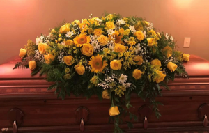 Mourning Sunshine 2, FULL/closed casket FULL size, closed casket spray