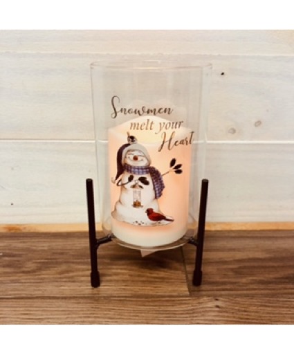 Snowman Candle Christmas