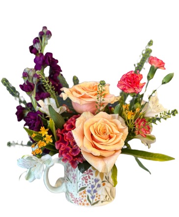 Mug Arrangement  in Astoria, OR | BLOOMIN CRAZY FLORAL