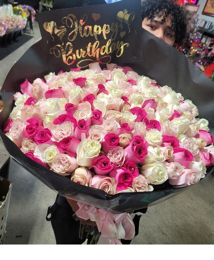 multi color rose bouquet 200 roses