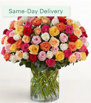 Mixed Roses Vase Arrangement