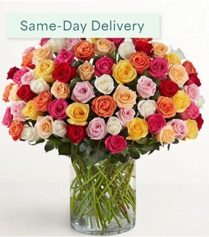 Mixed Roses Vase Arrangement