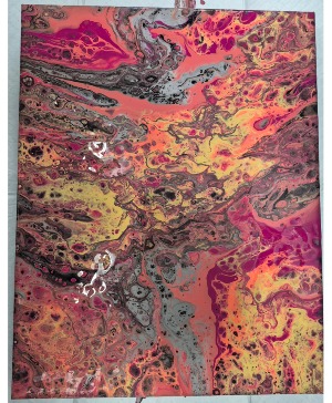 Multi Colored Marble Painting By BD Arts 