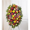 multicolor standing spray funeral