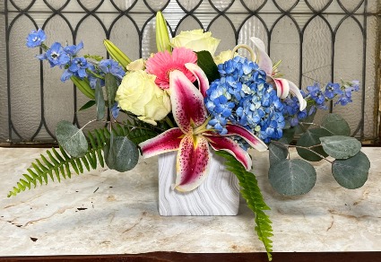 Murrells Inlet Marble Vase Arrangement