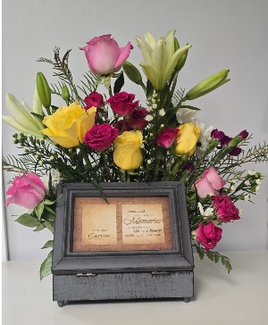 Music Box Floral Tribute Floral Arrangement