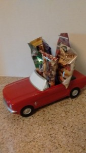 Mustang Special for fqather's day Delivery novelty filled with custom item of your choice