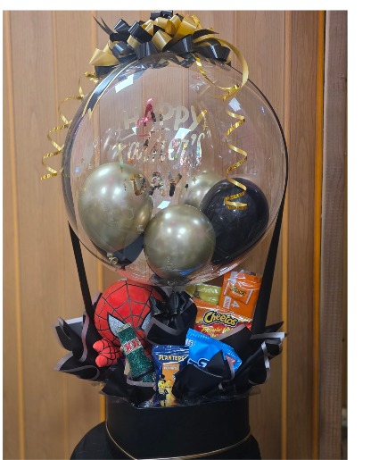My Dad My Super Hero  Gift Box with Snacks / Balloon 