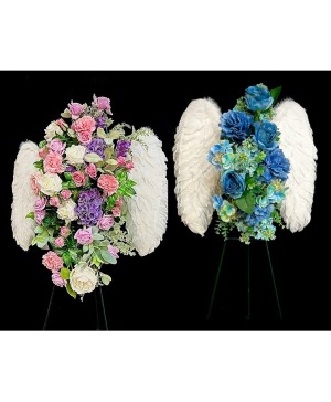 Heavenly Angel Silk Floral Silk Floral With Feather Wings