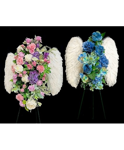 Heavenly Angel Silk Floral Silk Floral With Feather Wings
