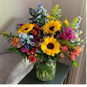 My sunflower  Spring time arrangement 
