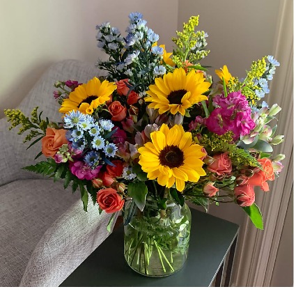 My sunflower  Spring time arrangement 