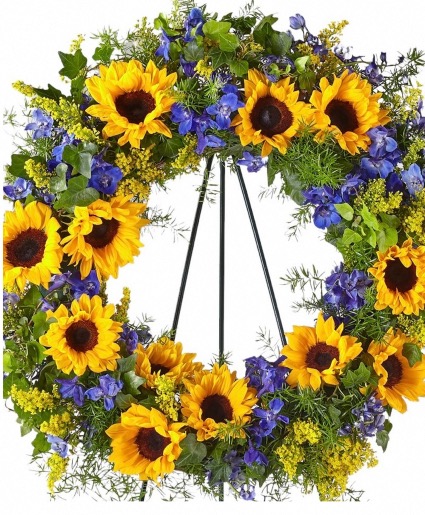 MY SUNFLOWER, SYMPATHY WREATH Standing wreath