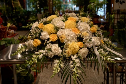 My Sunshine  Yellow Casket Spray