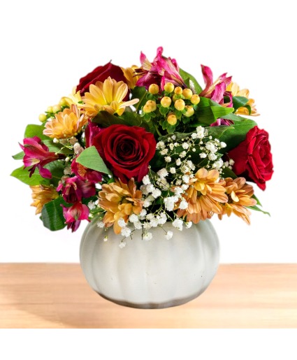 Sweet Pumpkin  Ceramic Pumpkin Arrangement 